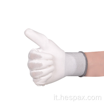 Hpax White PU Palm rivestito di guanti da lavoro con rivestimento